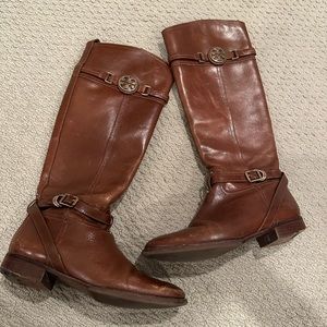 Tory Burch cognac brown riding boots size 8